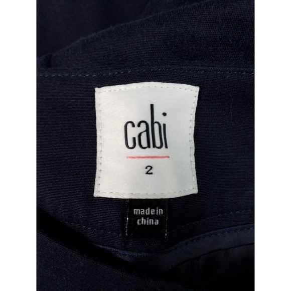 Cabi Womens Mariner Trouser Pants Flared Leg Side Zip Blue Style 5077R Size 2 - Picture 5 of 7